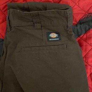 Brown skateboarding dickies